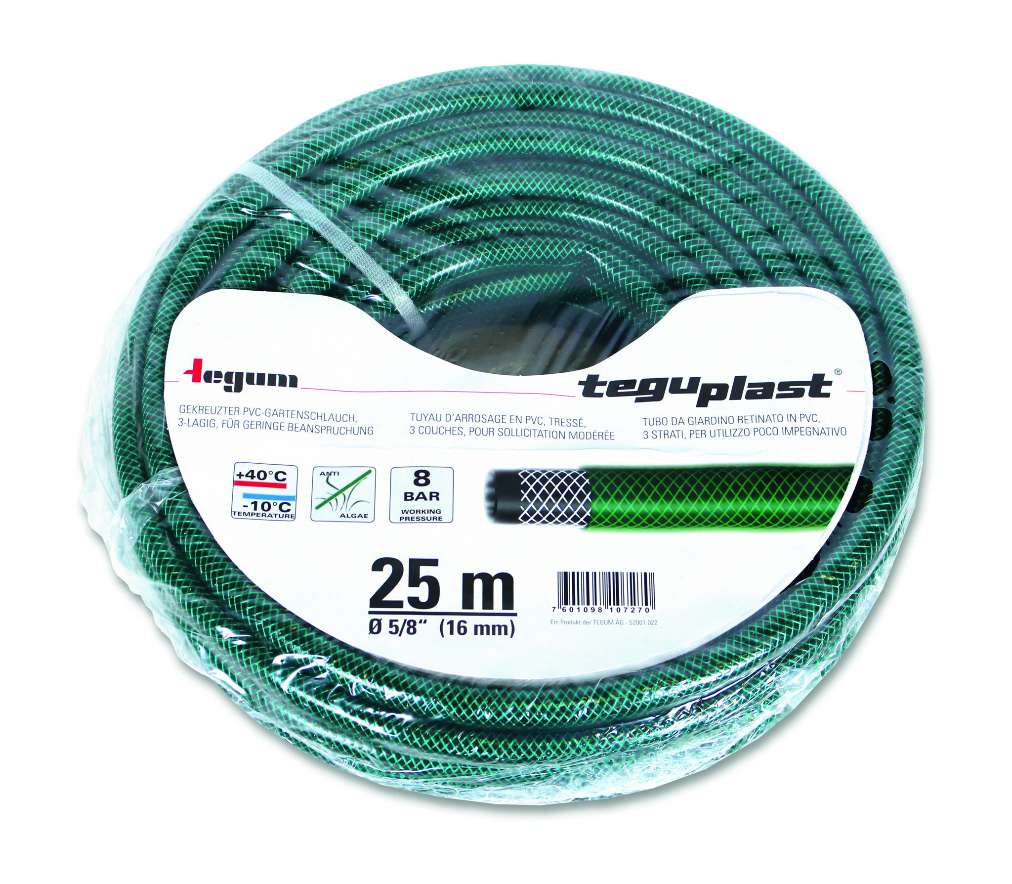Bild von Teguplast Wasserschlauch grün 16mm x 25m