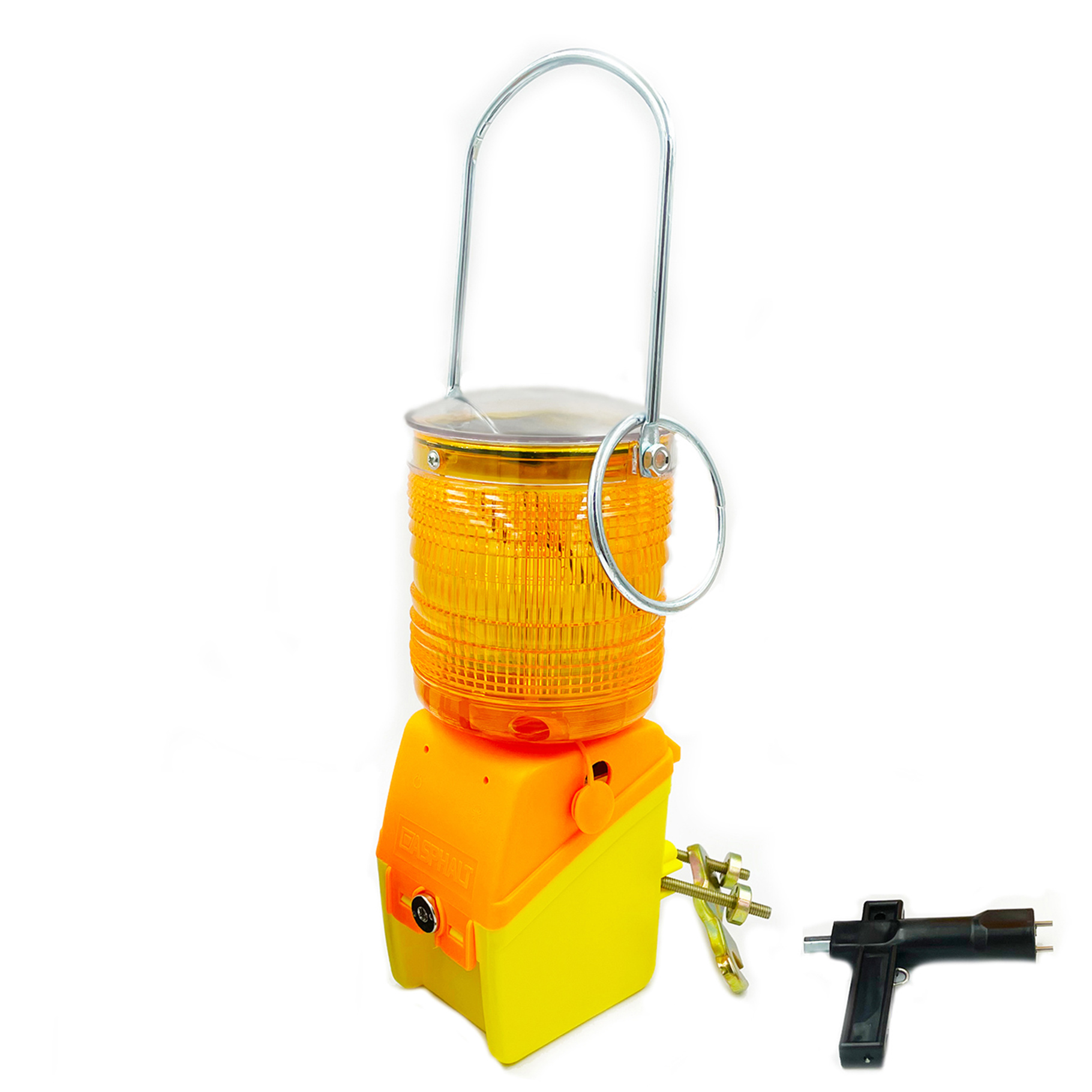 Bild von Asphalt Baustellen-Warnleuchte Akku