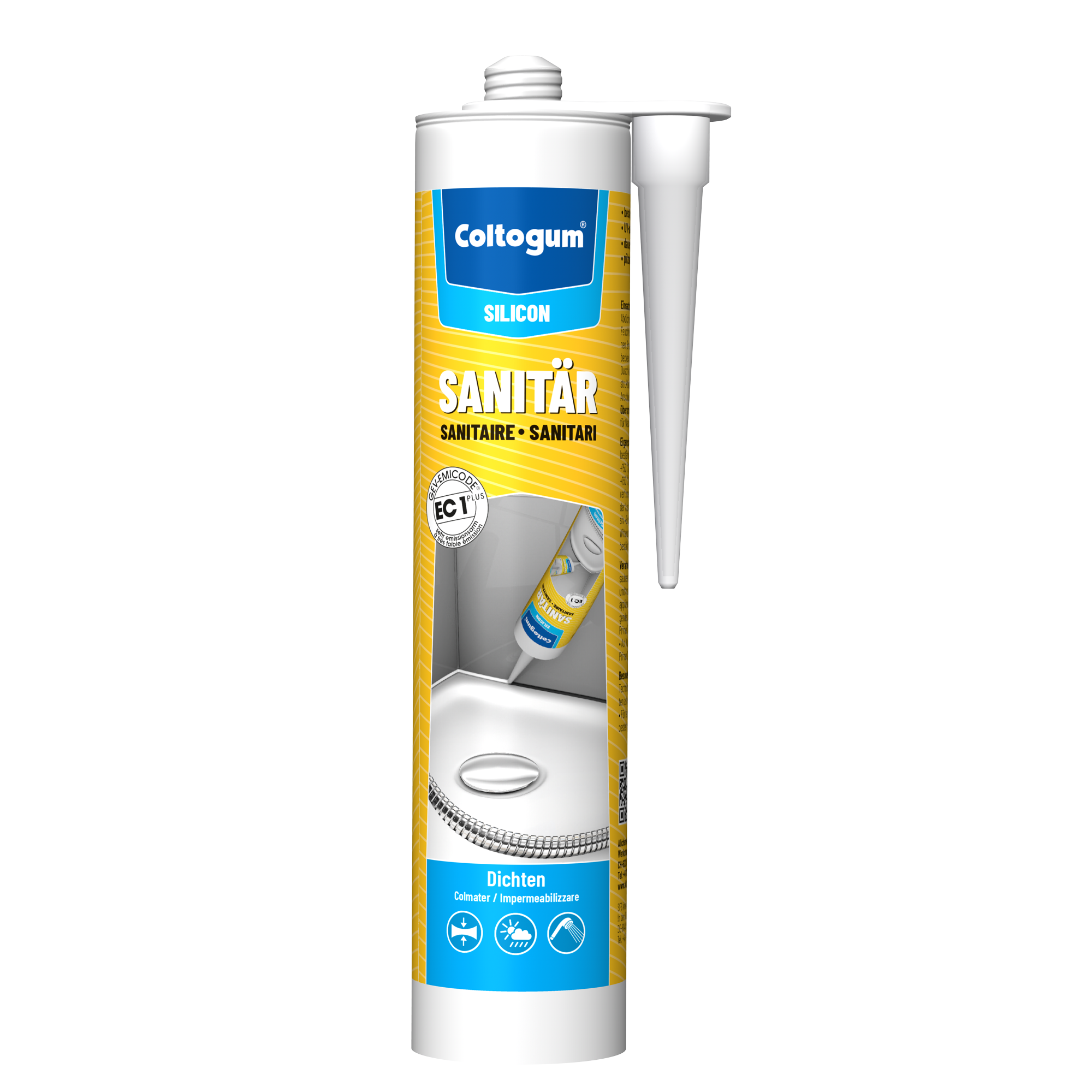 Bild von Coltogum Silicon Sanitär fugengrau 310ml