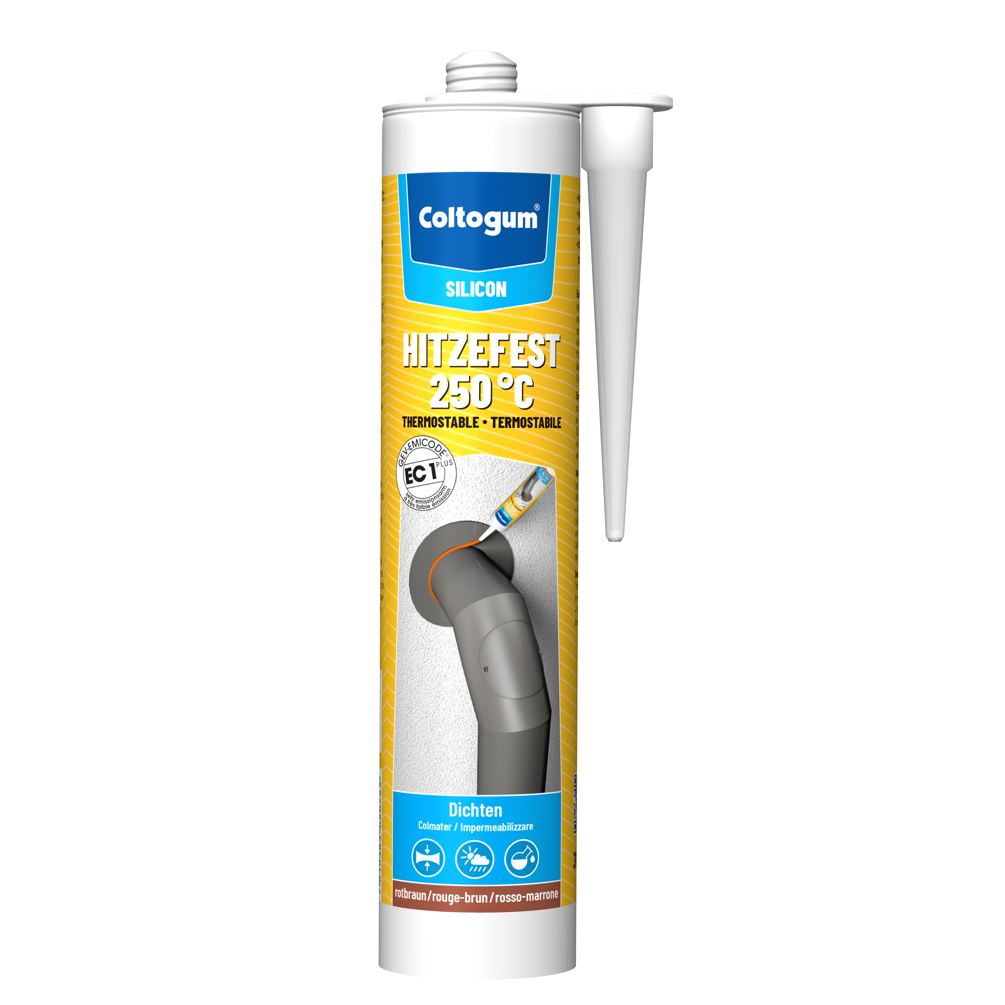Bild von Coltogum Dichtmasse Hitzefest 250°C rotbraun 310ml