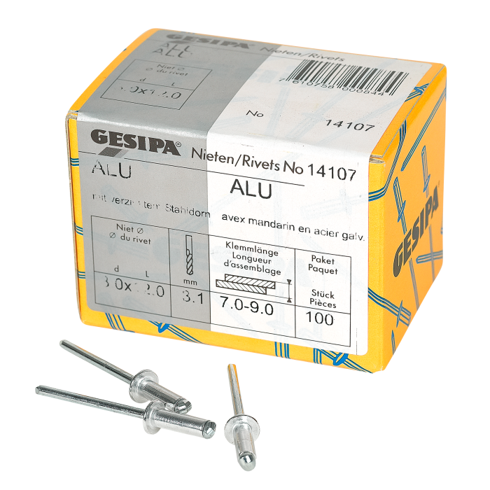 Bild von Gesipa Blindnieten 3x12mm 100x