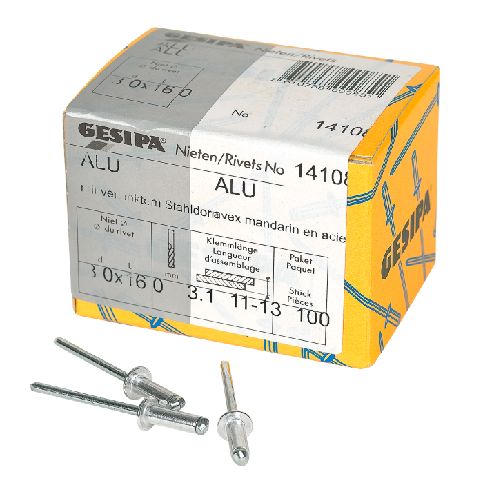 Bild von Gesipa Blindnieten 3x16mm 100x