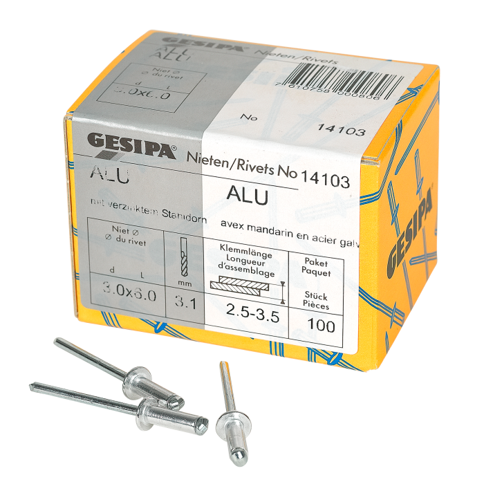Bild von Gesipa Blindnieten 3x6mm 100x