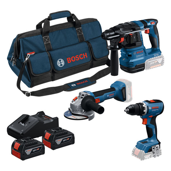 Bild von Bosch Combi-Set 18V GSR+GWS+GBH+2x4Ah+GAL18V